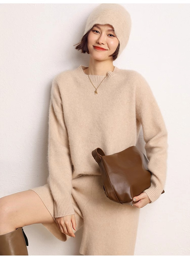 Kadın Mürettebatı Boyun Kaşmir Sweater