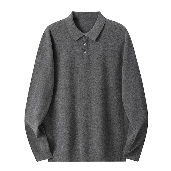 Wanaume Polo Neck Cashmere sweta