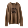 Ritenga Moko Embroidered Knit Wool Hoodie Sweatshirt Hou mo nga Wahine