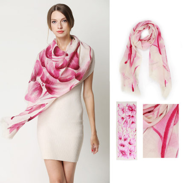 Cashmere Hand-Painted Scarf
