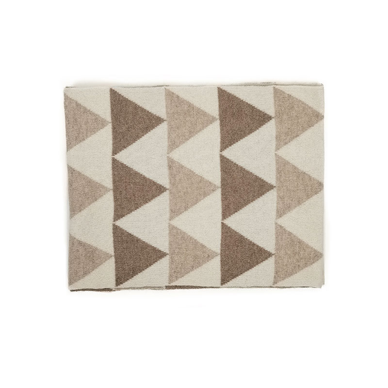 Geometric Pattern Jacquard Knitted Cashmere Scarf