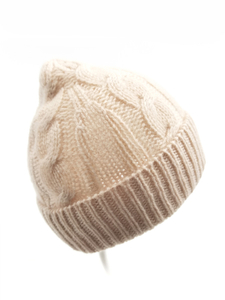 Cable Knit Baby Cashmere Hat