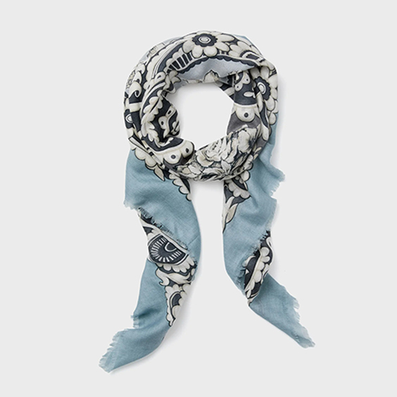 Ženski prevelik tisk oblikovalec Silk Cashmere Blend šal