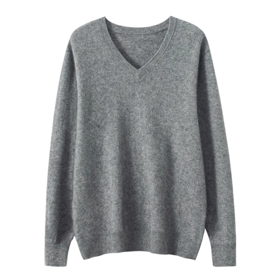 Pull à cou de cou cachemire pour hommes