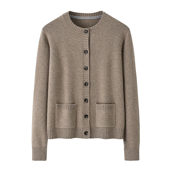 အမျိုးသမီးအဖွဲ့သားများ လည်ပင်းတွင် ချည်သား cashmere ကာဒီဂန်အိတ်များ