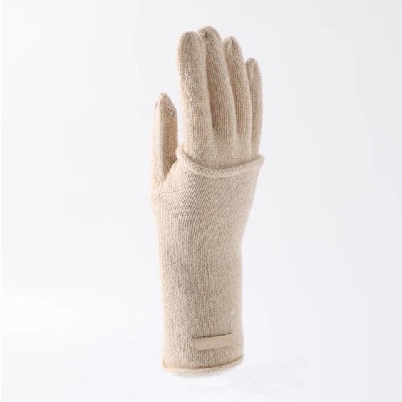 စွယ်စုံနှစ်ထပ်အလွှာ 7 gauge knit cashmere လက်အိတ်