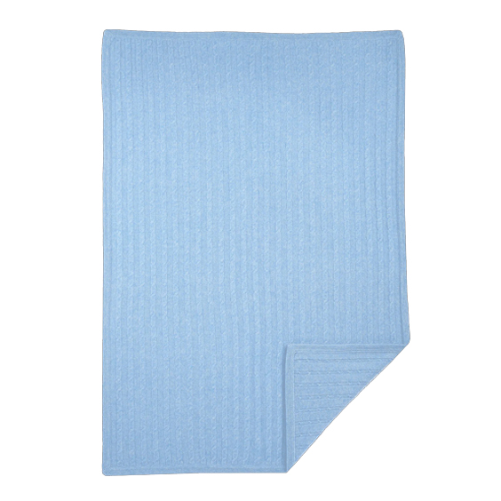 Kabelov&aacute; pleten&aacute; dětsk&aacute; kašm&iacute;rov&aacute; deka