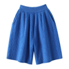 pantaloni in cashmere puri da donna corto