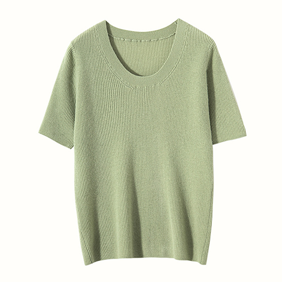 Maglione da maglietta da donna a U-collo in cashmere womens.