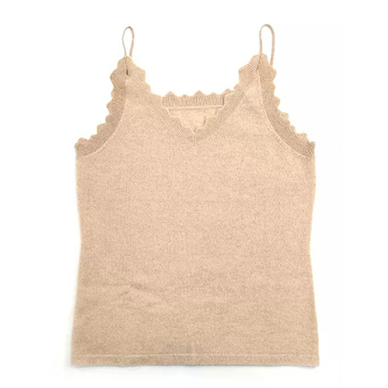 Կանանց Cashmere Camisole Vest Beige 