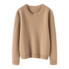 Naisten neulottu Crewneck Cashmere villapaita keltainen