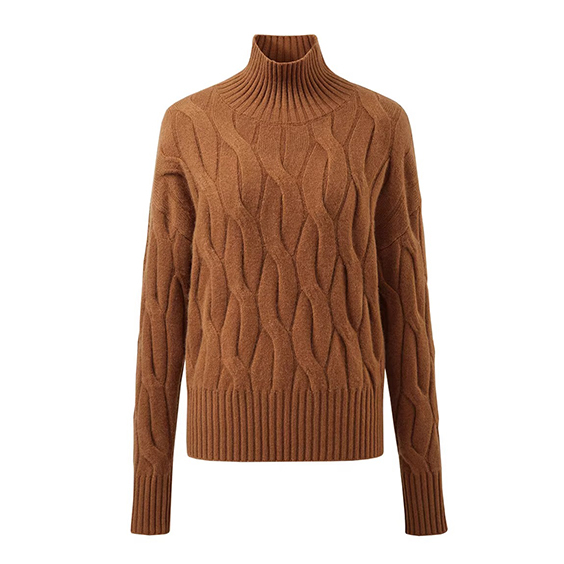 Γυναίκες Turtleneck Crinkle πουλόβερ
