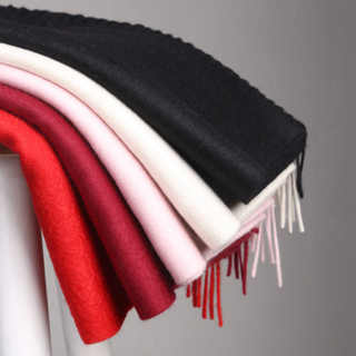 Brushed Solid Color Cashmere Scarf