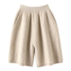 pantaloni in cashmere puri da donna corto