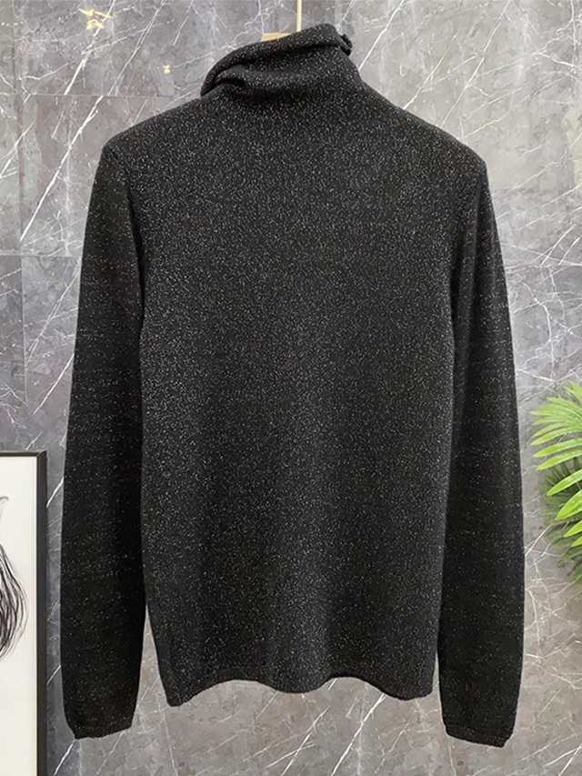 ቄንጠኛ ሴቶች ከፍተኛ አንገት cashmere ሹራብ