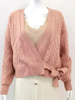 Balletstijl dames V-hals kabelgebreid vest