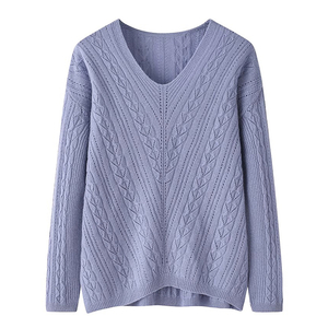 Women Leaf Cashmere Woollover Sweter