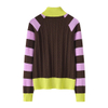 የሴቶች የቀለም እገዳ Cashmere ዚፕ ካርዲጋን - ለስላሳ ሹራብ የቅንጦት ሹራብ