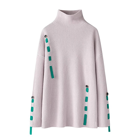 Vit chunky turtleneck kashmirtr&ouml;ja dam