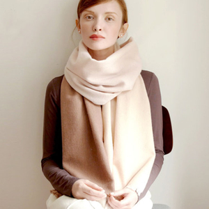 There Colors Dip Dye Wool Scarf