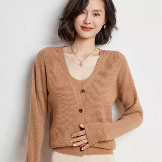 Women Casual 100% Cashmere Sweater Cardigan