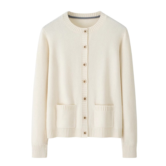 အမျိုးသမီးအဖွဲ့သားများ လည်ပင်းတွင် ချည်သား cashmere ကာဒီဂန်အိတ်များ