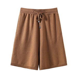 Short a colori solidi al 100% di lana di lana merino