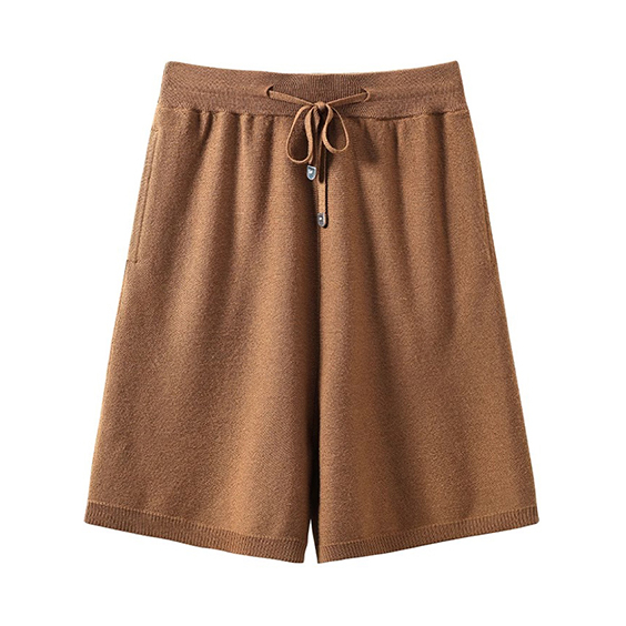 100% Merino Wool Women Solid Color Shorts