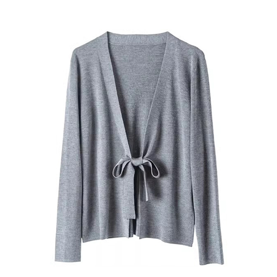 여성 100% 양모 v-neck 가디건 