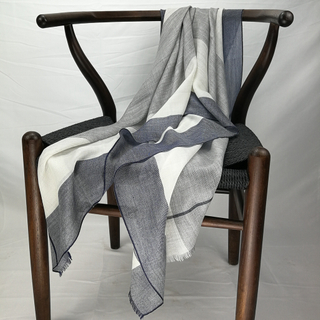 Cashmere Light Weight Scarf with Striped Patterns