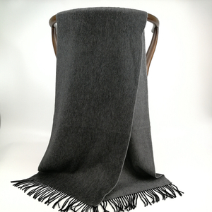 Cashmere Small Double Side Shawls, Black&Steel