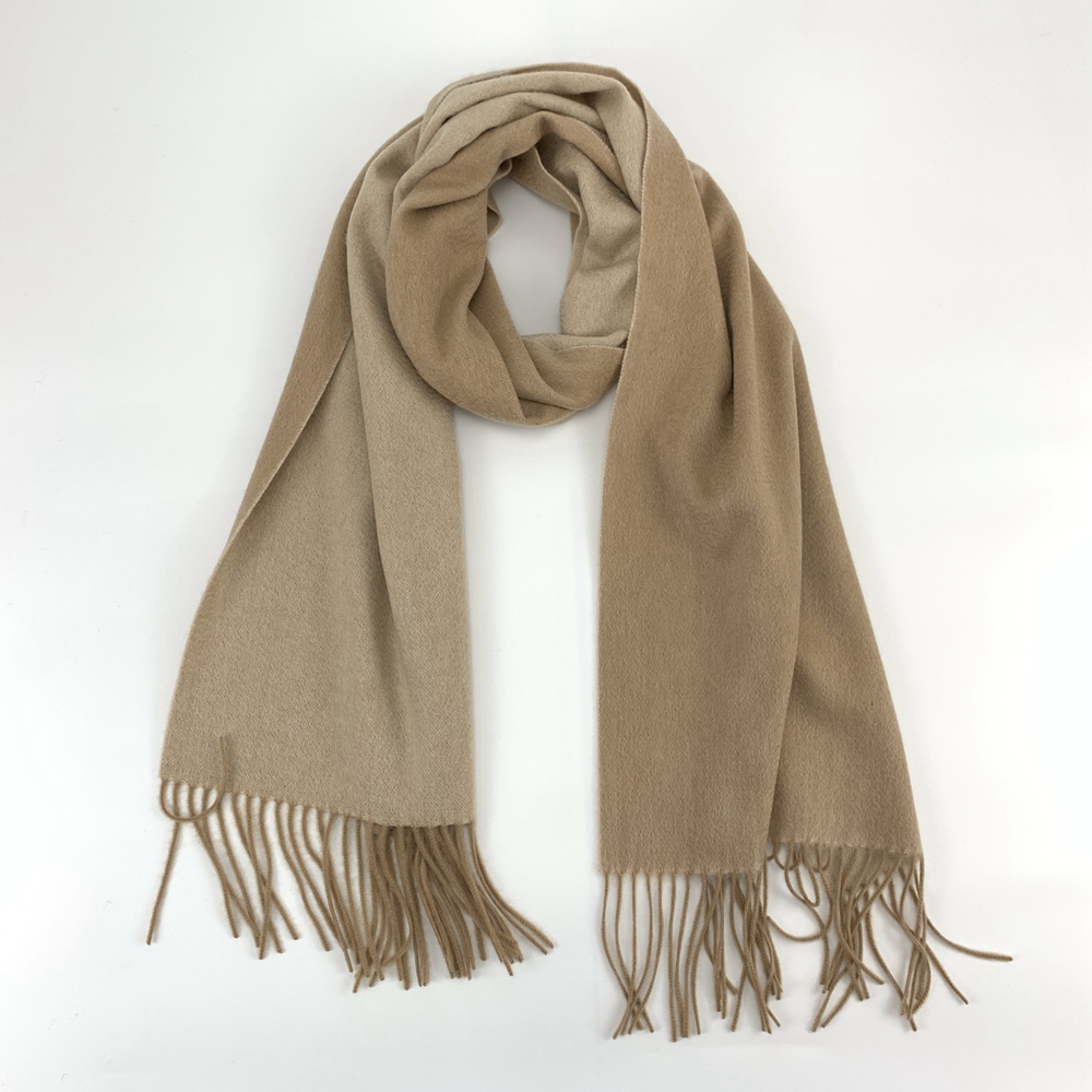 Cashmere Small Double Side Shawls, Camel&Natural