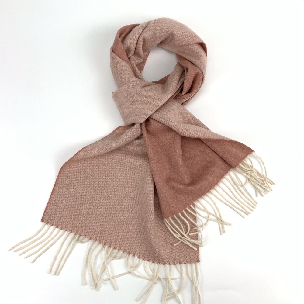 Cashmere Small Double Side Shawls, Pink&White